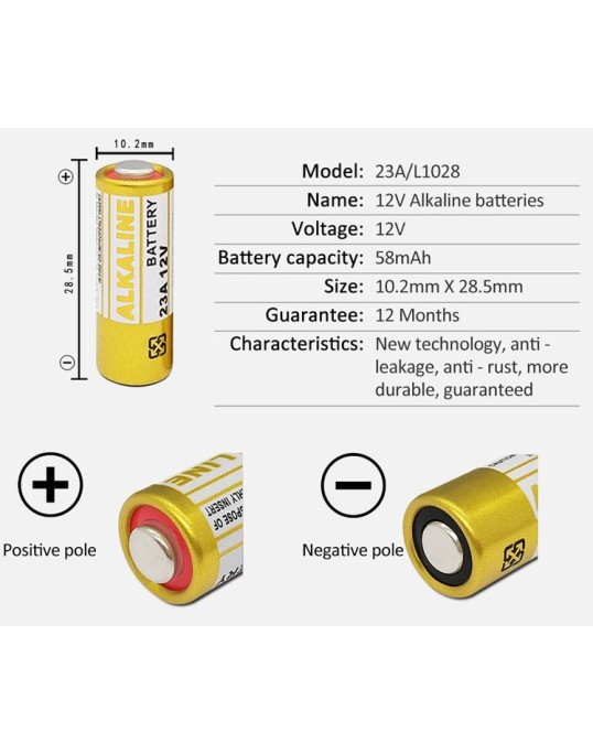12v A23, Väravapuldi patarei