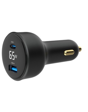 Gembird 65W USB-C + USB autolaadija