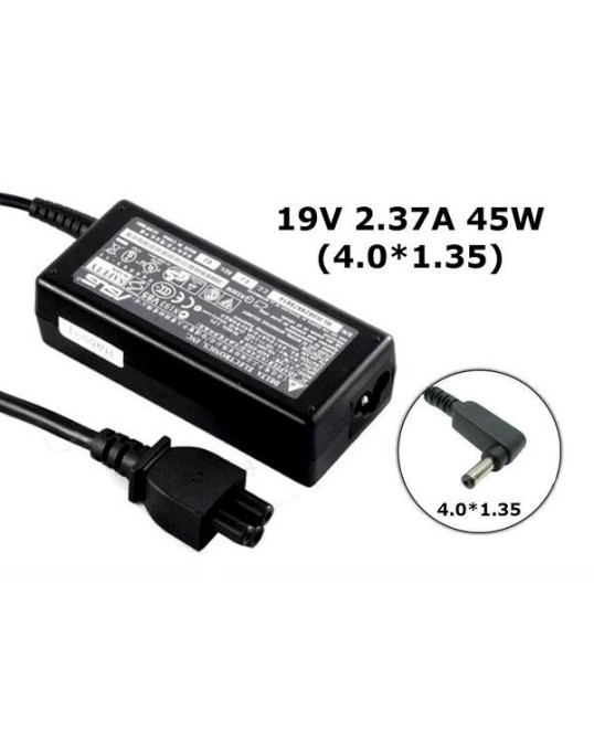45W Asus 19V, 2.37A, 4.0x1.35mm 45W Asus 19V, 2.37A, 4.0x1.35mm